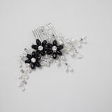 Wedding Hair Comb with Black Crystal Beads - Hair Clips - Cassandra Lynne