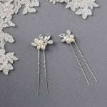 Wedding Hair Pin Set of Rhinestones and Pearls - Hair Pins - Cassandra Lynne