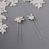 Wedding Hair Pin Set of Rhinestones and Pearls - Hair Pins - Cassandra Lynne
