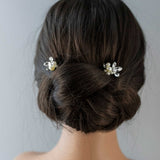 Wedding Hair Pin Set of Rhinestones and Pearls - Hair Pins - Cassandra Lynne