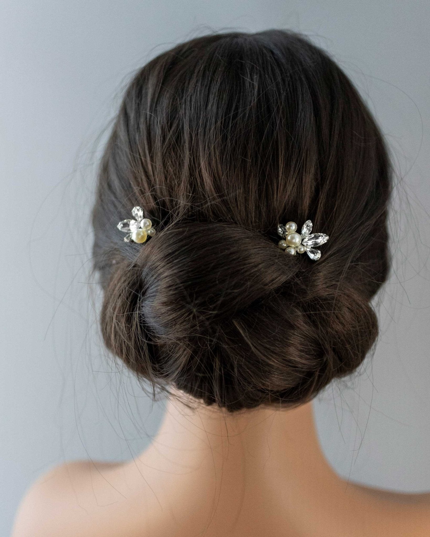 Wedding Hair Pin Set of Rhinestones and Pearls - Hair Pins - Cassandra Lynne