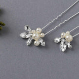 Wedding Hair Pin Set of Rhinestones and Pearls - Hair Pins - Cassandra Lynne