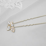 Wedding Hair Pin with Elegant Marquise Jewels - Hair Pins - Cassandra Lynne