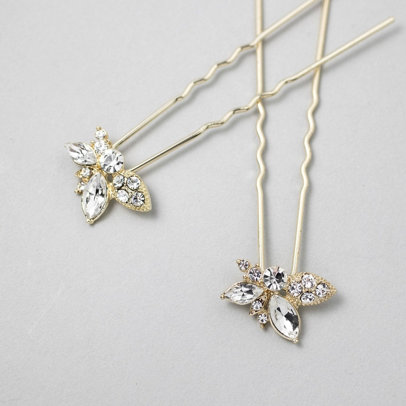 Wedding Hair Pin with Elegant Marquise Jewels - Hair Pins - Cassandra Lynne