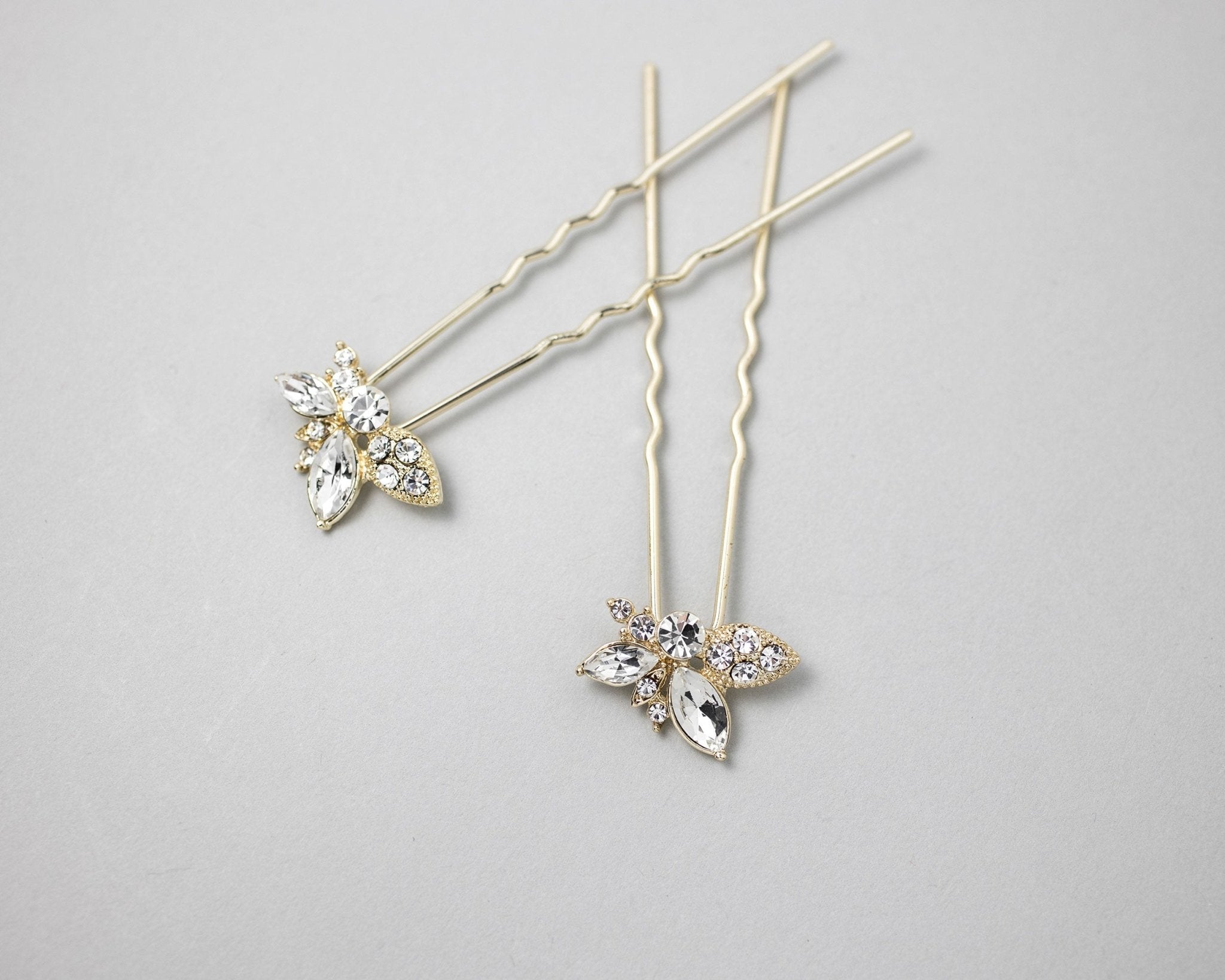 Wedding Hair Pin with Elegant Marquise Jewels - Hair Pins - Cassandra Lynne