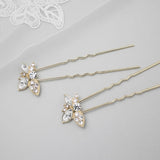 Wedding Hair Pin with Elegant Marquise Jewels - Hair Pins - Cassandra Lynne