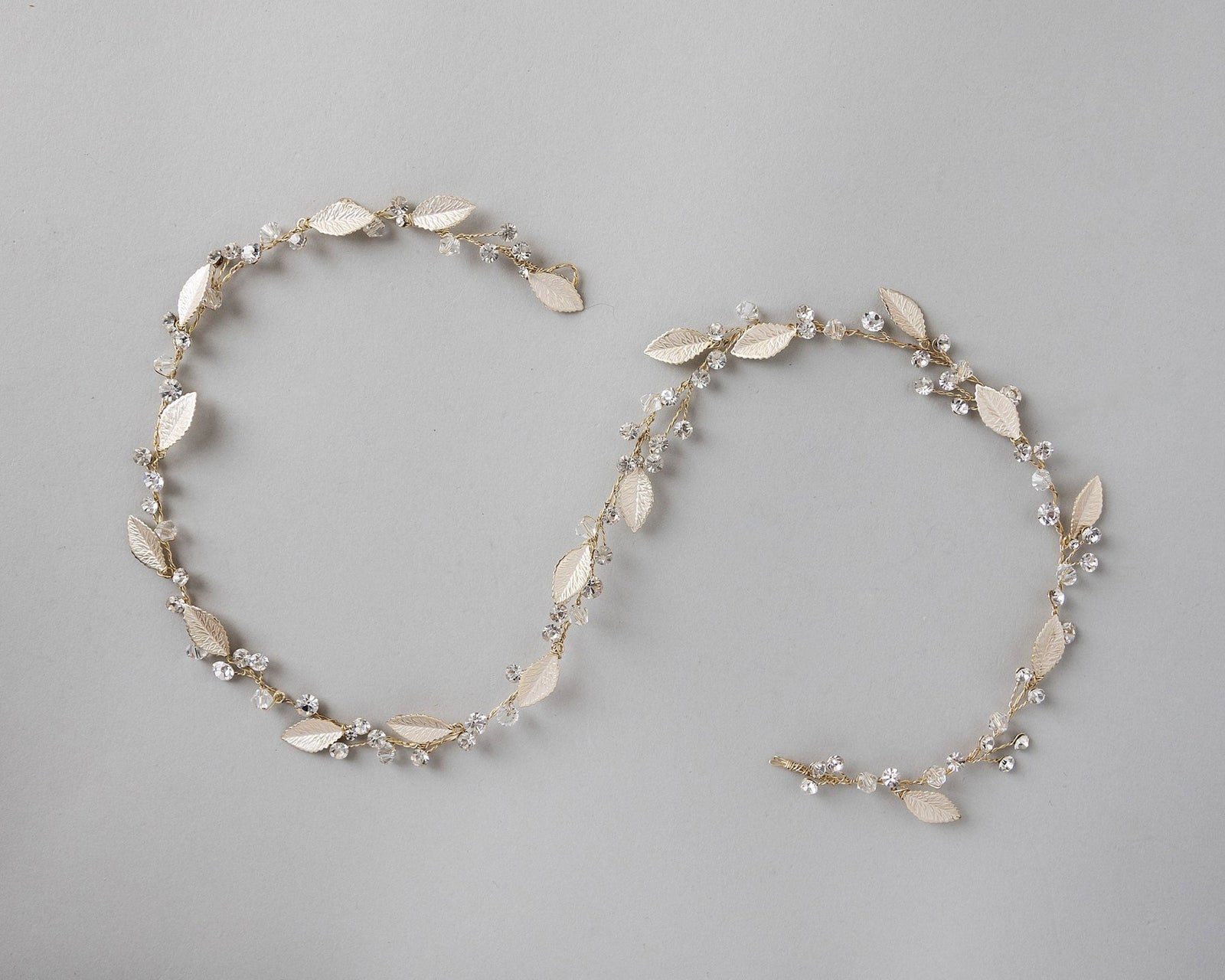 Wedding Hair Vine Halo in Light Gold - Hair Vine - Cassandra Lynne