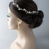 Wedding Hair Vine Halo in Light Gold - Hair Vine - Cassandra Lynne