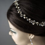 Wedding Hair Vine Headband of Freshwater Pearls and Rhinestones - Hair Vine - Cassandra Lynne