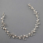 Wedding Hair Vine Headband of Freshwater Pearls and Rhinestones - Hair Vine - Cassandra Lynne