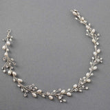 Wedding Hair Vine Headband of Freshwater Pearls and Rhinestones - Hair Vine - Cassandra Lynne
