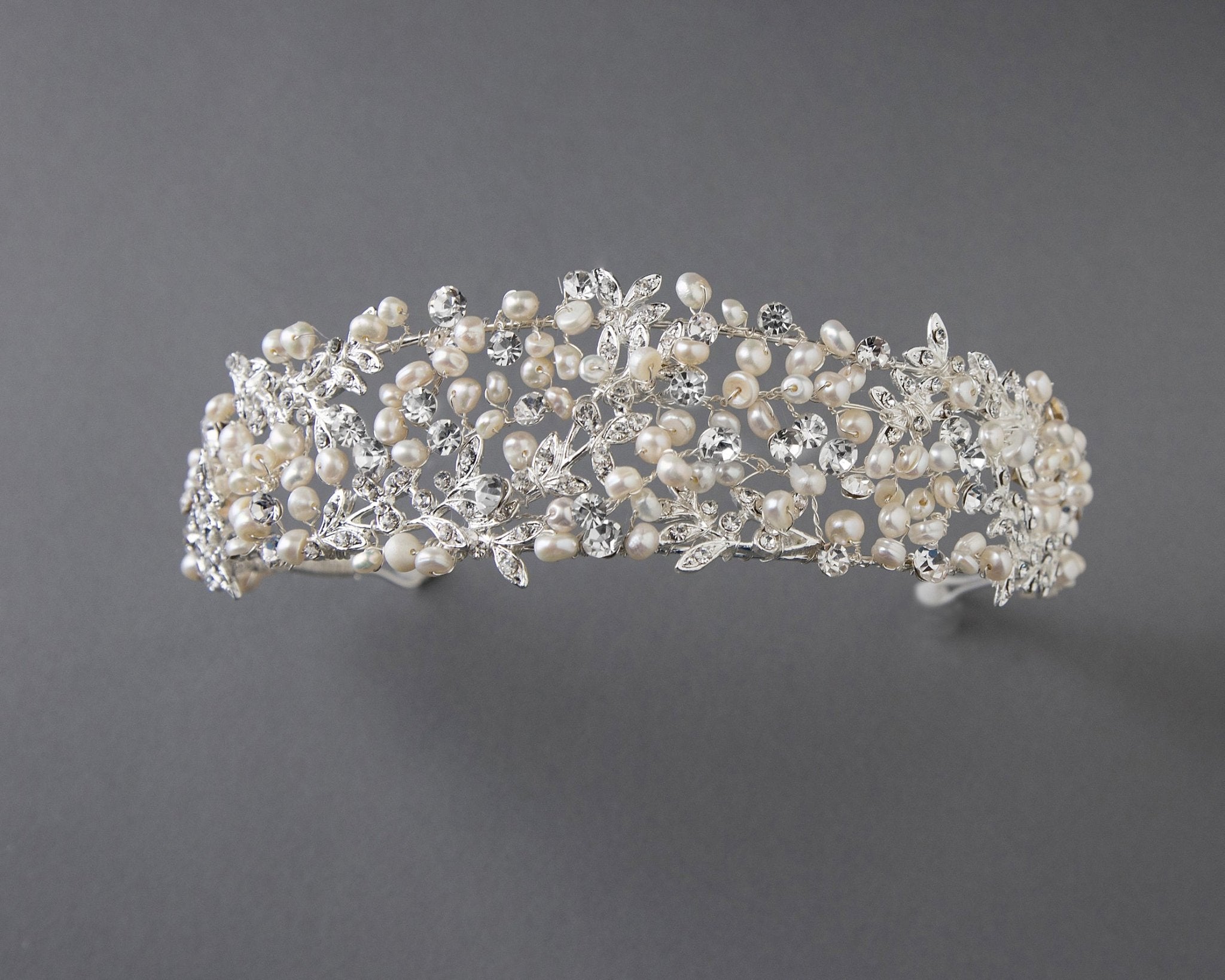 Wedding Headband Headpiece with Freshwater Pearls - Tiara - Cassandra Lynne
