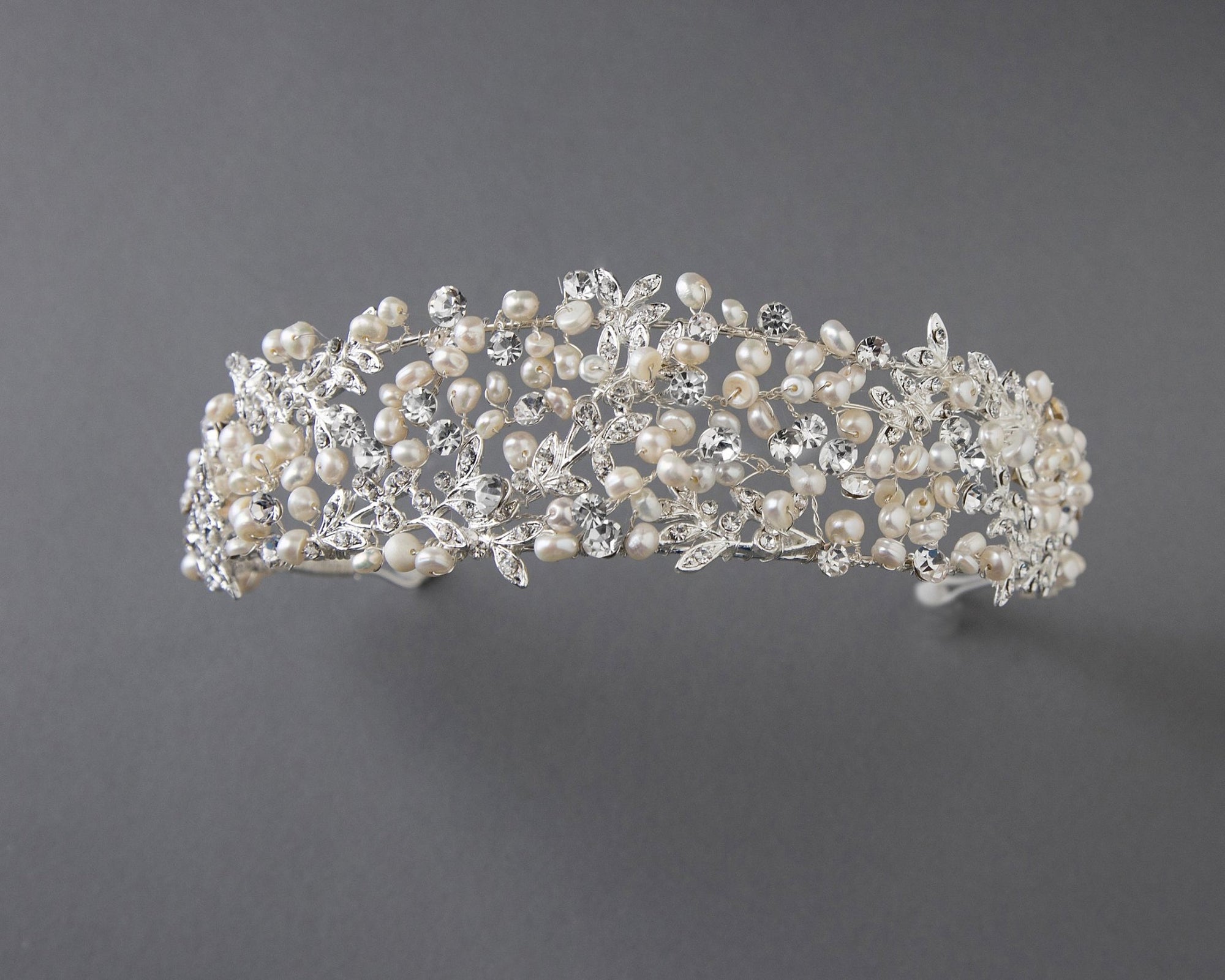 Wedding Headband Headpiece with Freshwater Pearls - Tiara - Cassandra Lynne