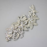 Wedding Headpiece of Pearls, Scrolls and Beaded Leaves - Hair Clips - Cassandra Lynne