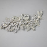 Wedding Headpiece of Pearls, Scrolls and Beaded Leaves - Hair Clips - Cassandra Lynne