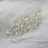 Wedding Headpiece of Pearls, Scrolls and Beaded Leaves - Hair Clips - Cassandra Lynne