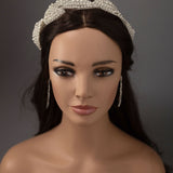 Beaded Wedding Headpiece with Pearls and Jewels