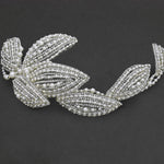 Beaded Wedding Headpiece with Pearls and Jewels