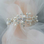 Wedding Pearl Bridal Bracelet with Crystals - Bracelet - Cassandra Lynne