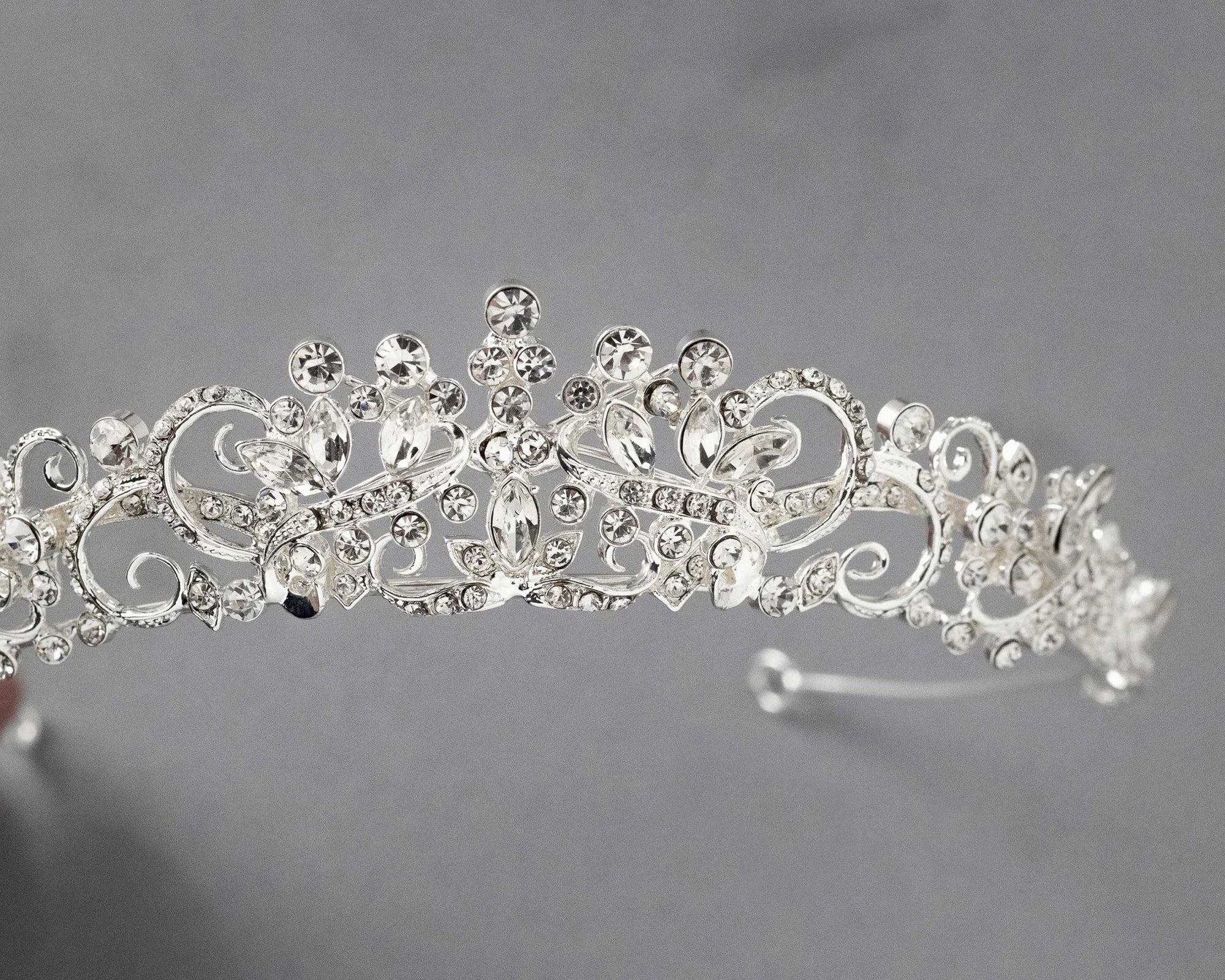 Wedding Tiara of Scrolls and Marquise Jewels - Tiara - Cassandra Lynne