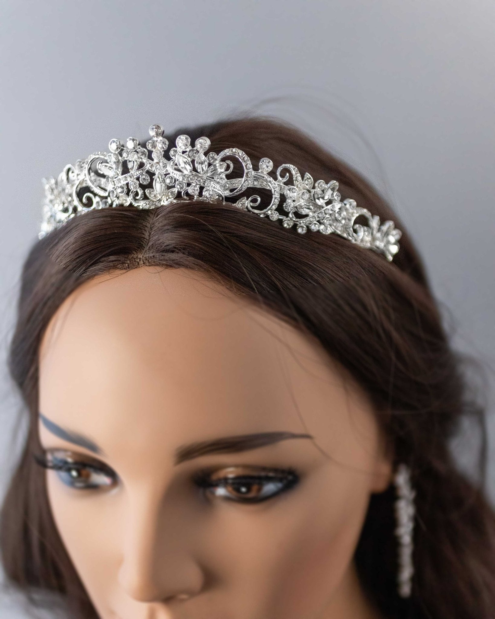 Wedding Tiara of Scrolls and Marquise Jewels - Tiara - Cassandra Lynne