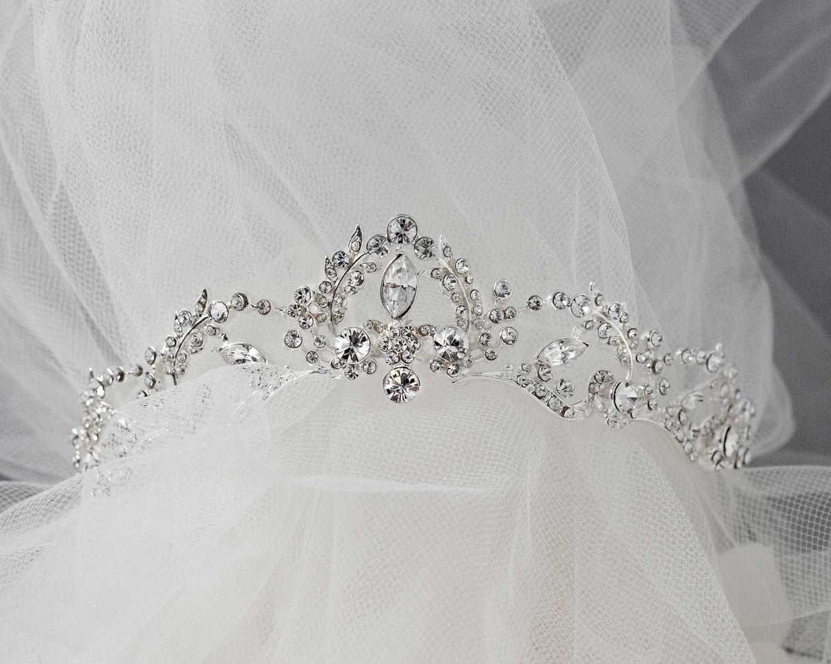 Wedding Tiara with Marquise Vine Design - Tiara - Cassandra Lynne