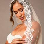 Luxe Tulle Lace Mantilla Cathedral Bridal Veil