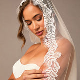 Luxe Tulle Lace Mantilla Cathedral Bridal Veil