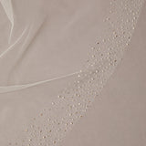 Fingertip Bridal Veil with Wide Scatter Edge Ivory -Cassandra Lynne