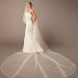 Royal Two Layer Mantilla Veil with Satin Trim