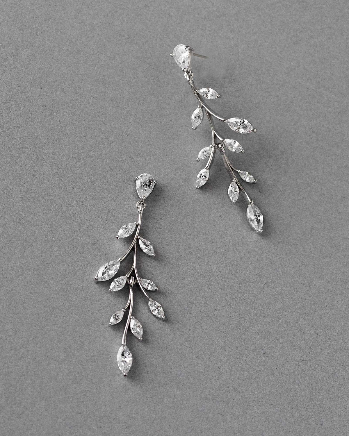 Marquise Wispy Vine CZ Bridal Earrings Cassandra Lynne