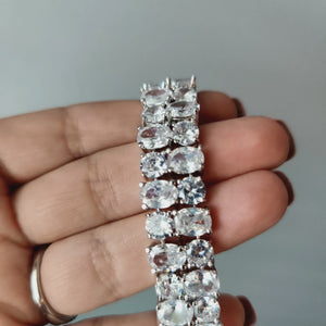 Tennis Bracelet of Oval and Round CZ