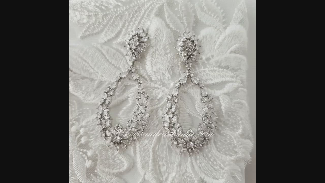 Intricate hoop earrings for the bride