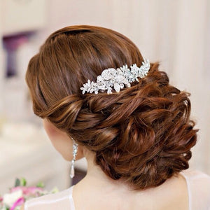 Crystal Bridal Hair Comb in a Rhinestone Vine Design