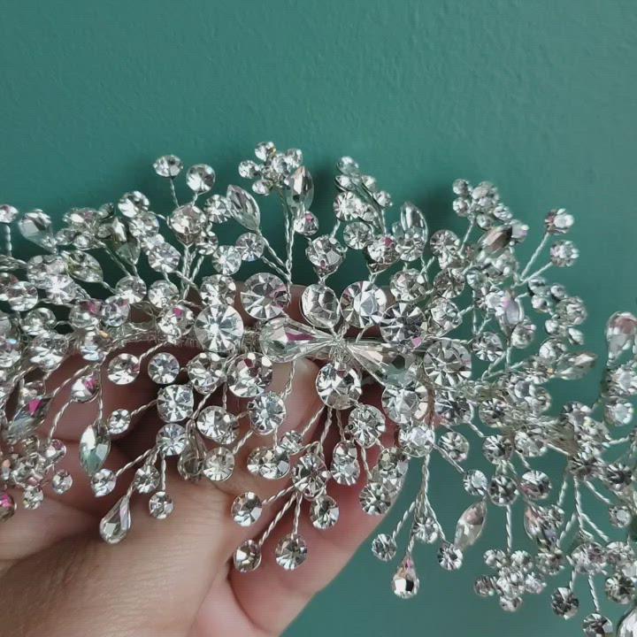 Multi-shape Jewels Wedding Headpiece