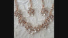 Rose Gold Bridal Necklace Set of Pear Crystals