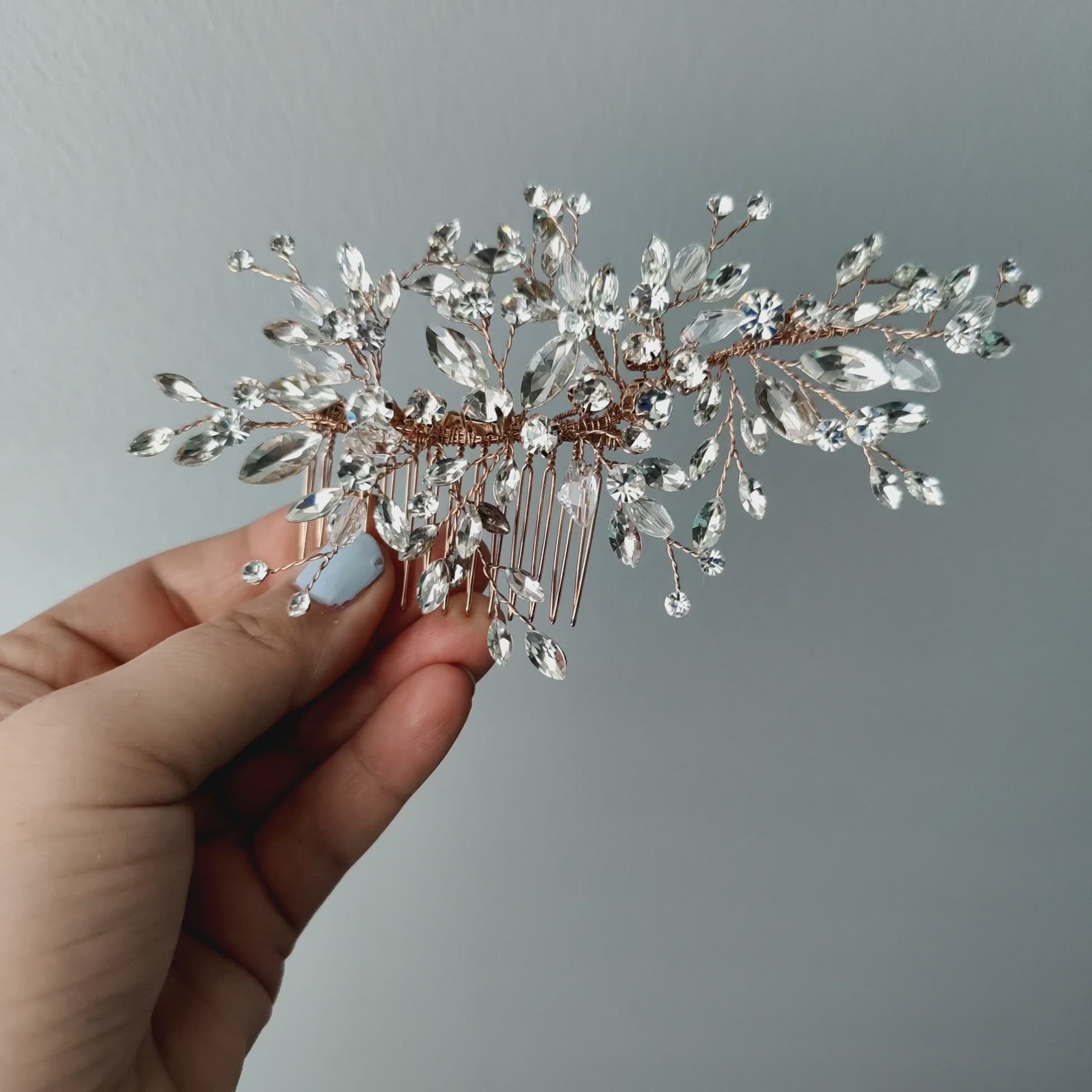 Crystal bridal hair comb