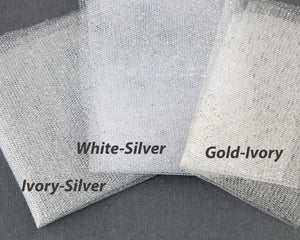 Wedding Veil of Silver or Gold Glitter Angel Dust