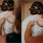 Antique Silver Pear and Marquise Jewel Hair Clip - Hair Clips - Cassandra Lynne