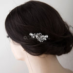 Antique Silver Pear and Marquise Jewel Hair Clip - Hair Clips - Cassandra Lynne