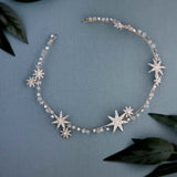 Antique Silver Stars and Crystals Headpiece - Headband - Cassandra Lynne