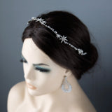 Antique Silver Stars and Crystals Headpiece - Headband - Cassandra Lynne