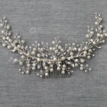 Baroque Pearls and Crystals Bridal Headpiece - Hair Comb - Cassandra Lynne