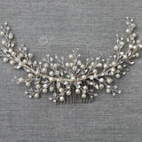 Baroque Pearls and Crystals Bridal Headpiece - Hair Comb - Cassandra Lynne