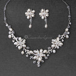 Beach Bride Necklace Set of Starfish Crystals and Pearls - Necklace Set - Cassandra Lynne