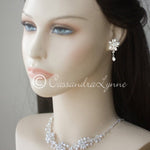 Beach Bride Necklace Set of Starfish Crystals and Pearls - Necklace Set - Cassandra Lynne
