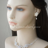 Beach Bride Necklace Set of Starfish Crystals and Pearls - Necklace Set - Cassandra Lynne