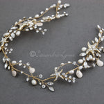 Beach Bride Starfish Headpiece in Light Gold - Hair Vine - Cassandra Lynne