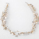 Beach Bride Starfish Headpiece in Light Gold - Hair Vine - Cassandra Lynne