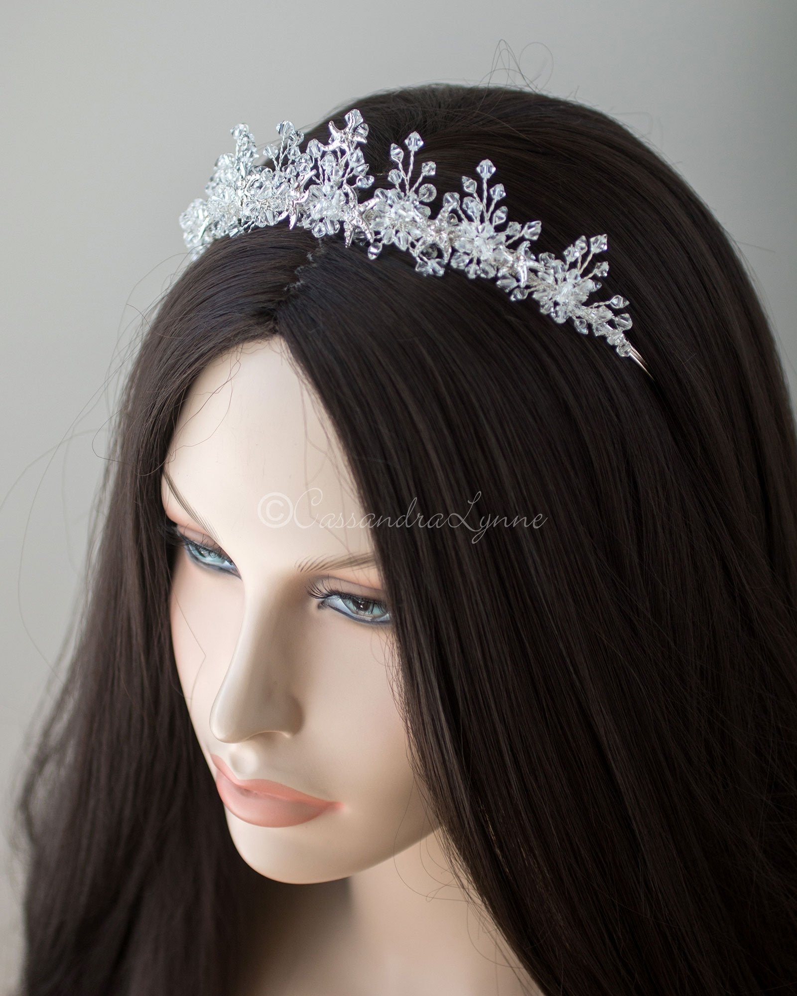Beach Tiara of Crystals and Starfish - Tiara - Cassandra Lynne